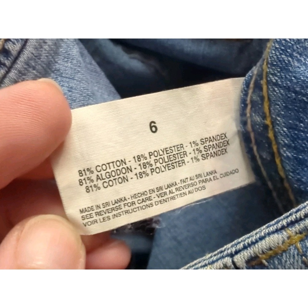 Gloria Vanderbilt Denim Skort Y2K 5 Pocket Button Zip Sz 6 - Picture 5 of 5